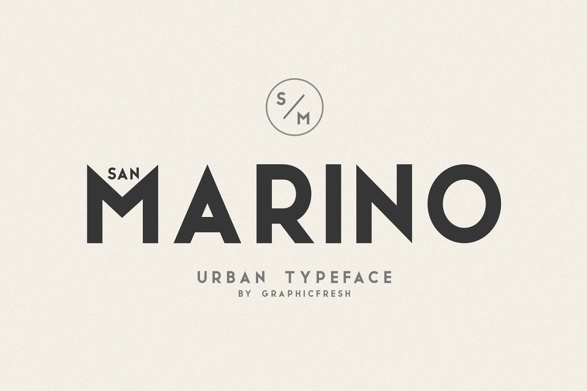 Beispiel einer San Marino-Schriftart